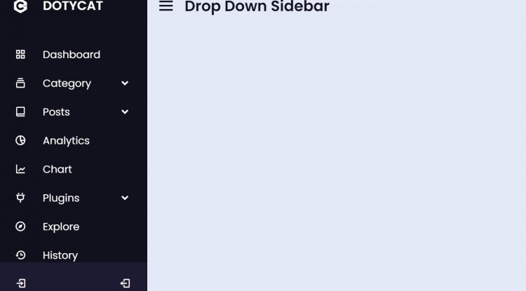 Cara Buat Menu Dropdown Sidebar Menggunakan HTML CSS & JavaScript