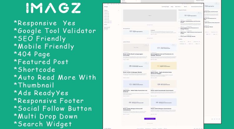 [FREE] iMagz Premium Blogger Template