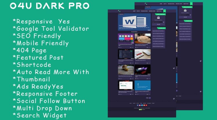 O4U Dark Pro Responsive Template