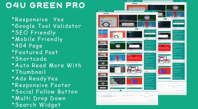 O4U Green Responsive Blogger Theme